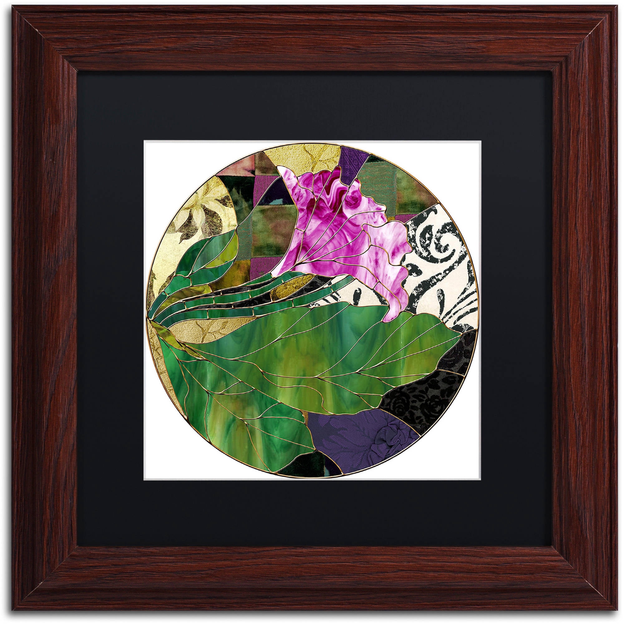 Trademark Fine Art "Glassberry I" Canvas Art by Color Bakery Black Matte, Wood Frame