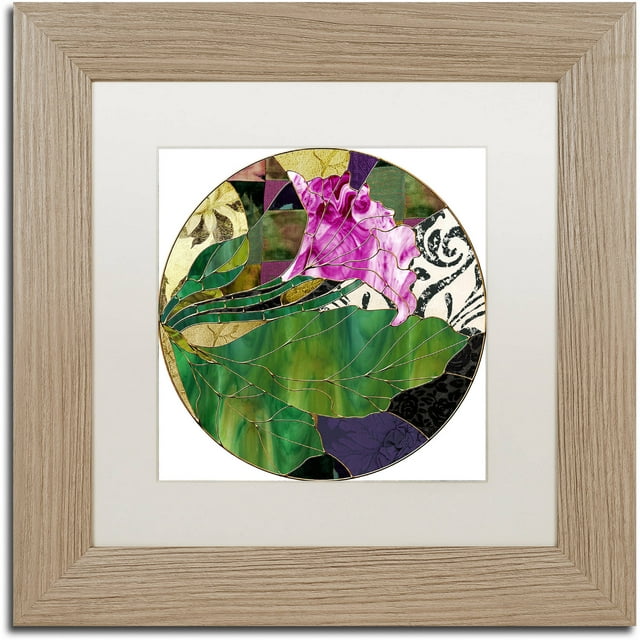Trademark Fine Art "Glassberry I" Canvas Art by Color Bakery White Matte, Birch Frame