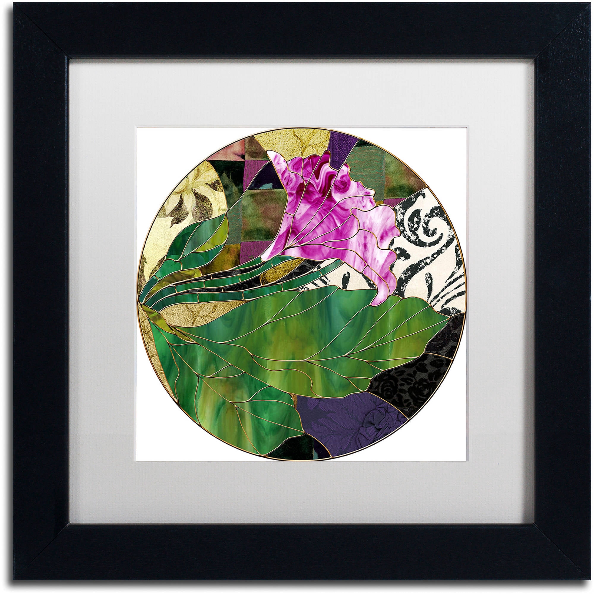 Trademark Fine Art "Glassberry I" Canvas Art by Color Bakery White Matte, Black Frame