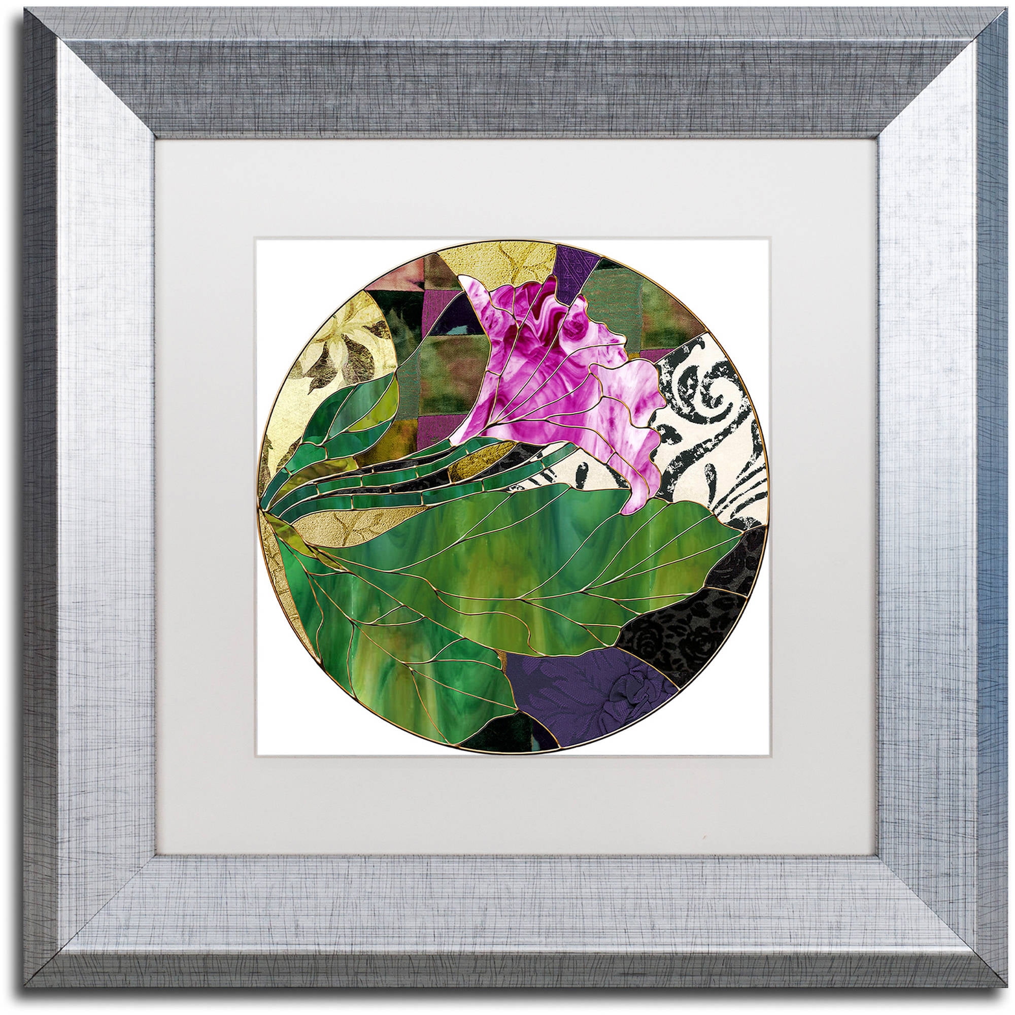 Trademark Fine Art "Glassberry I" Canvas Art by Color Bakery White Matte, Silver Frame