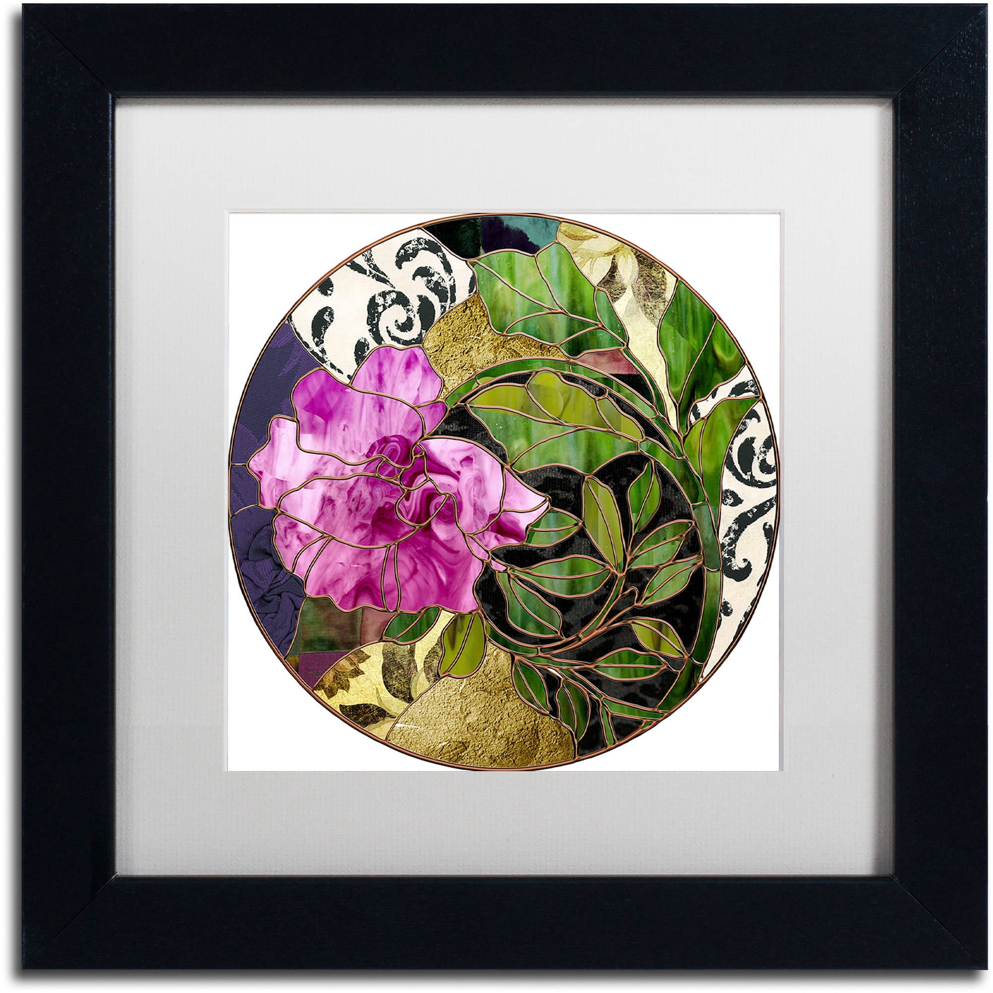 Trademark Fine Art "Glassberry II" Canvas Art by Color Bakery White Matte, Black Frame