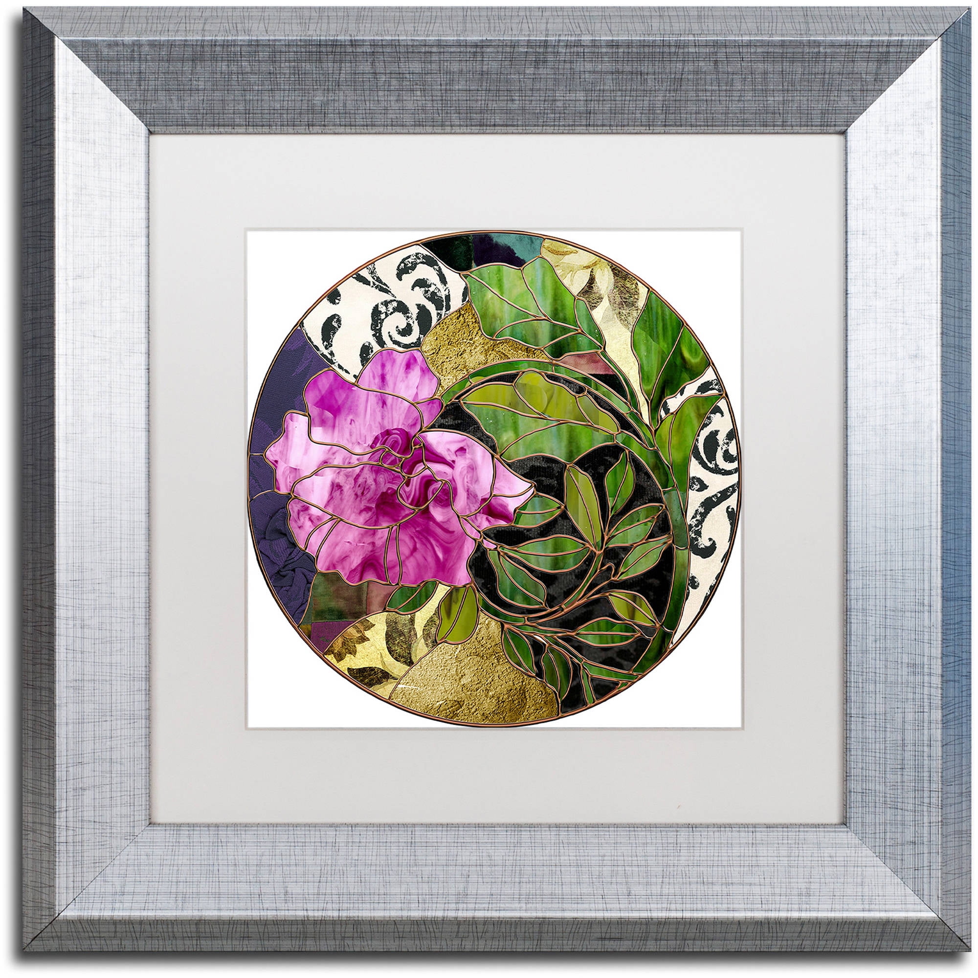 Trademark Fine Art "Glassberry II" Canvas Art by Color Bakery White Matte, Silver Frame