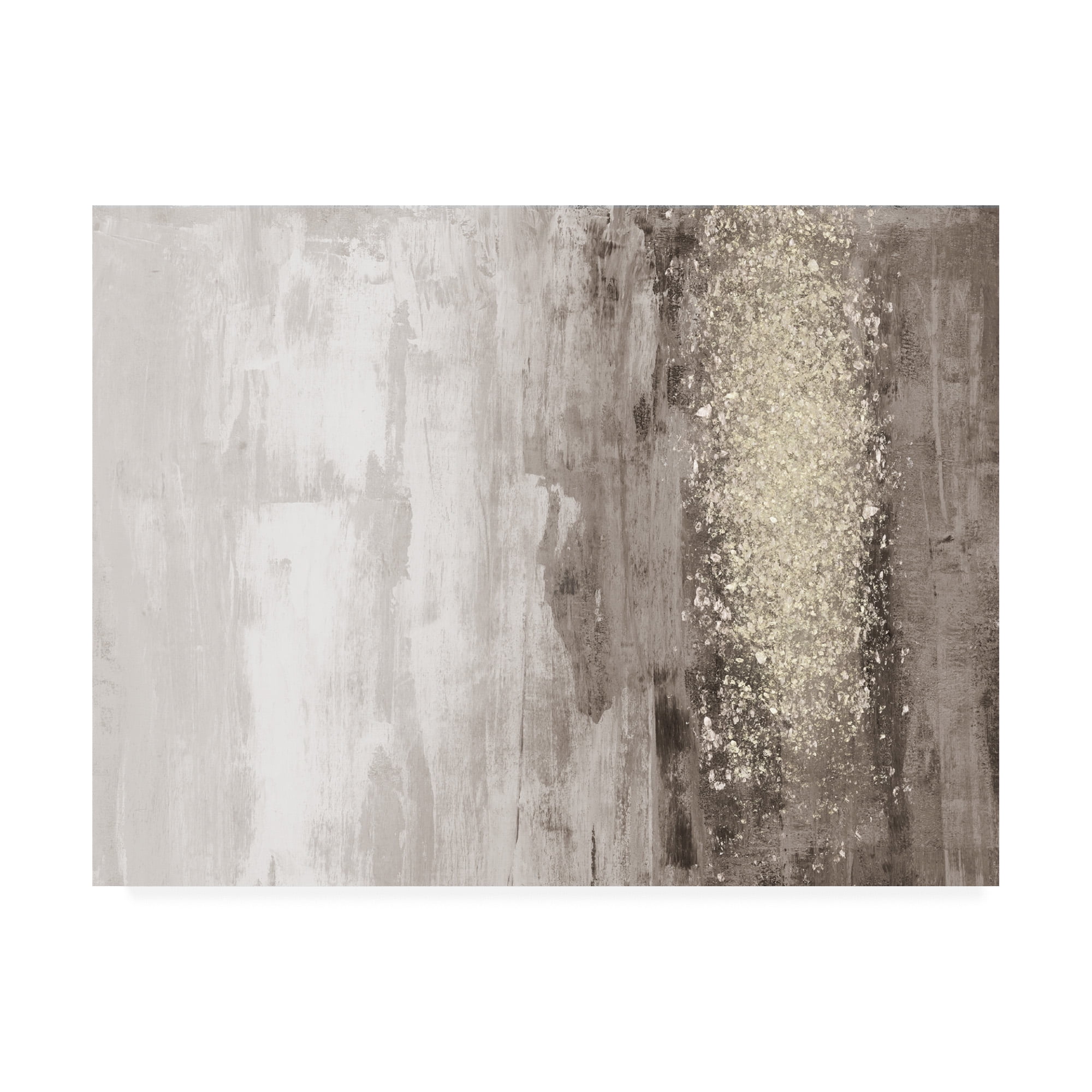 Beige and Gold Abstract Canvas Art in 24 x 32 Frame