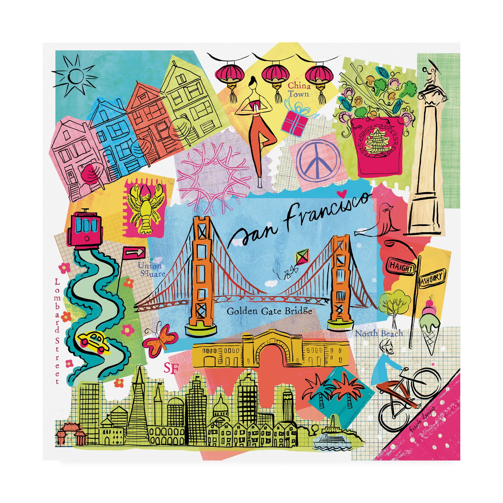 Trademark Fine Art 'Global Travel XI' Canvas Art by Farida Zaman