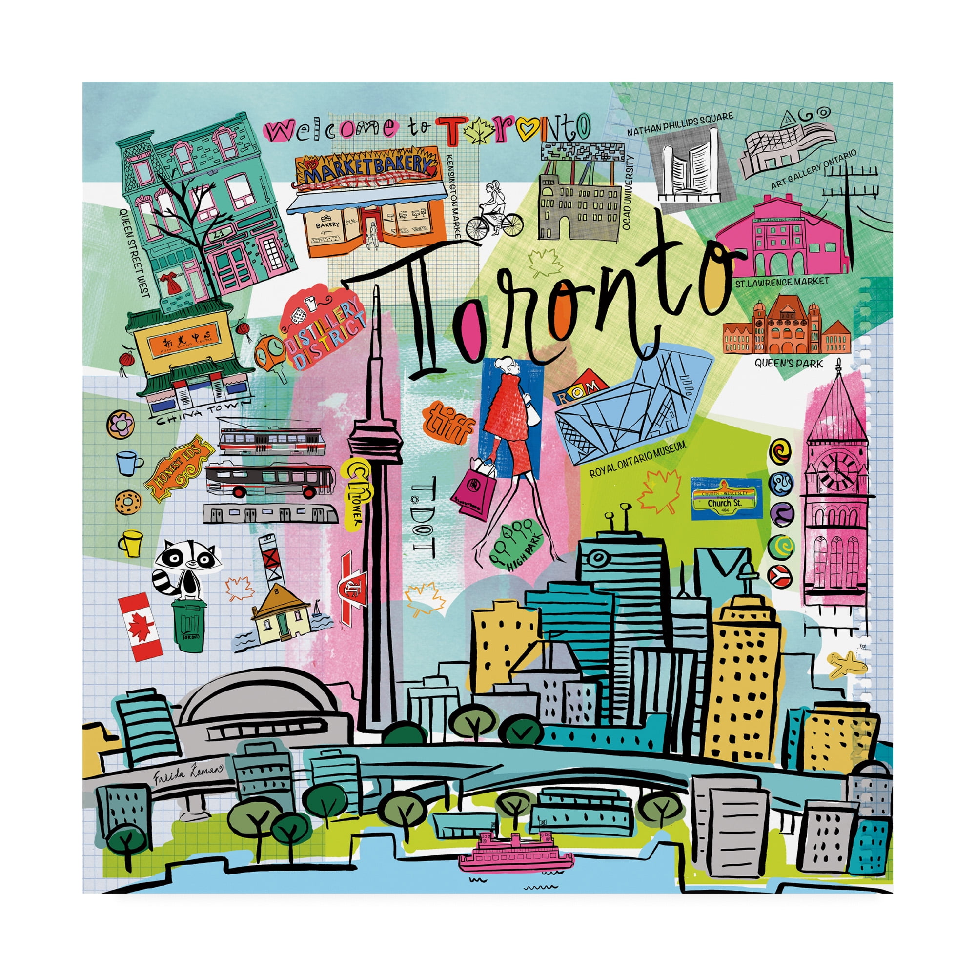 Trademark Fine Art 'Global Travel XIII' Canvas Art by Farida Zaman