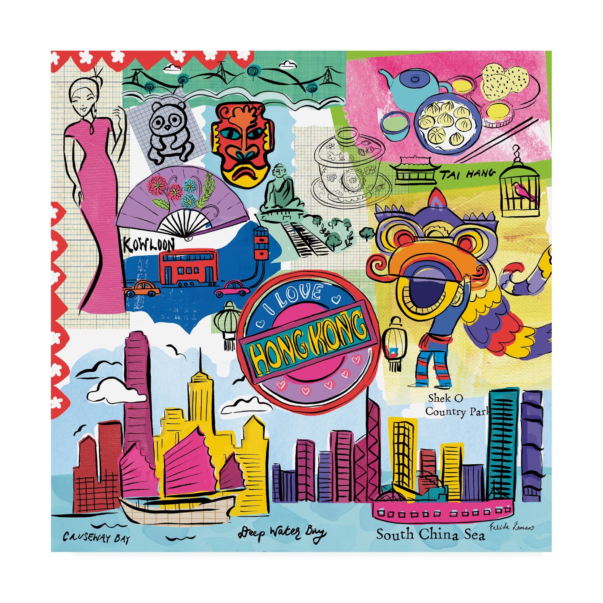 Trademark Fine Art 'Global Travel XIV' Canvas Art by Farida Zaman