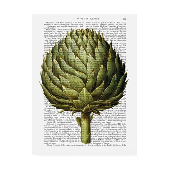 Trademark Fine Art 'Globe Artichoke Print 2' Canvas Art by Fab Funky