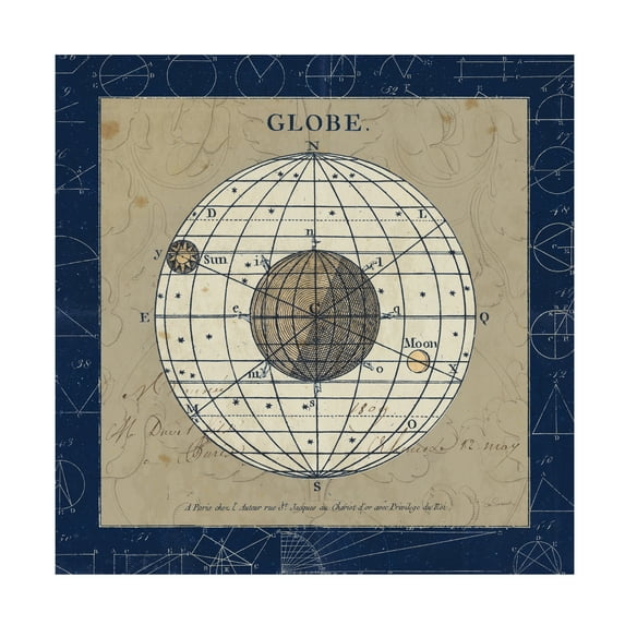 Trademark Fine Art 'Globe Blue' Canvas Art by Sue Schlabach