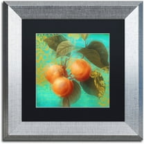 Trademark Fine Art "Glowing Fruits II" Canvas Art by Color Bakery Black Matte, Silver Frame