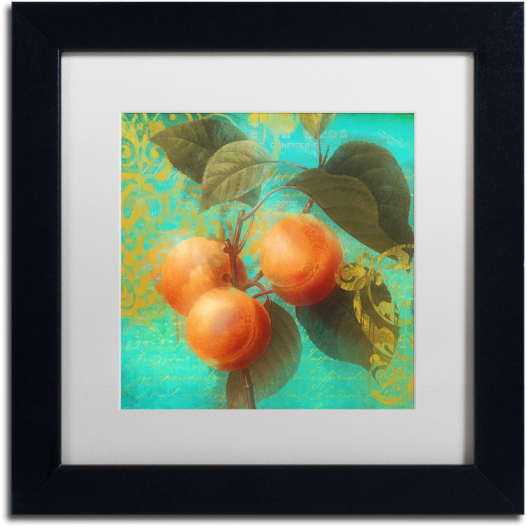 Trademark Fine Art "Glowing Fruits II" Canvas Art by Color Bakery White Matte, Black Frame