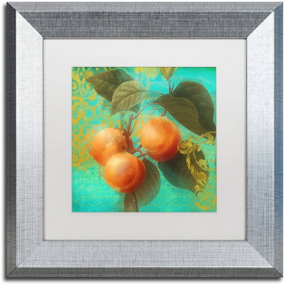 Trademark Fine Art "Glowing Fruits II" Canvas Art by Color Bakery White Matte, Silver Frame