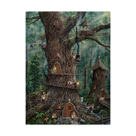 Trademark Fine Art 'Gnomes Sweet Home' Canvas Art by Jeff Tift