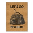 thumbnail image 1 of Trademark Fine Art 'Go Fishing Burlap' Canvas Art by Marcee Duggar, 1 of 3