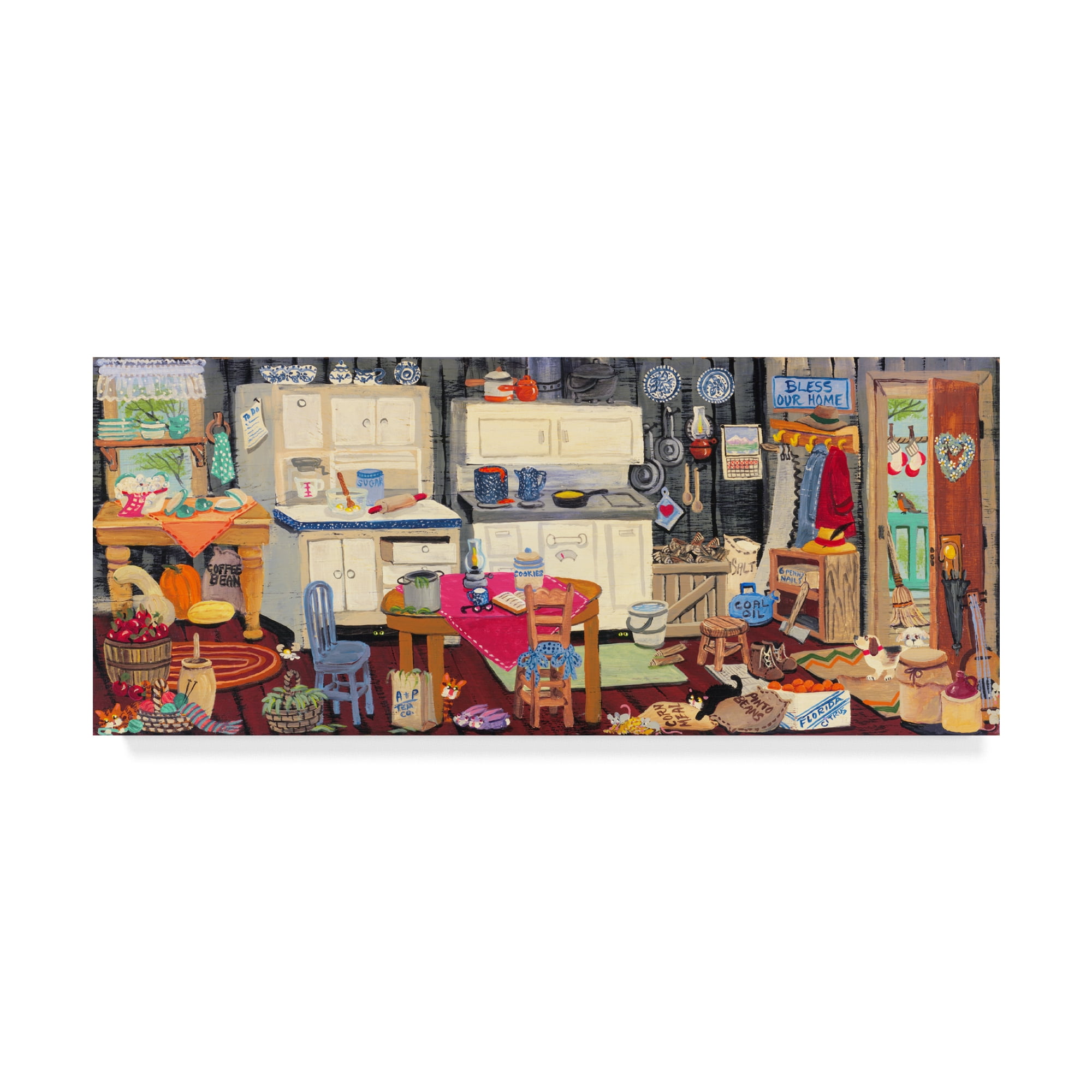 Trademark Fine Art 'Goat Ladys Kitchen' Canvas Art by Carol Salas
