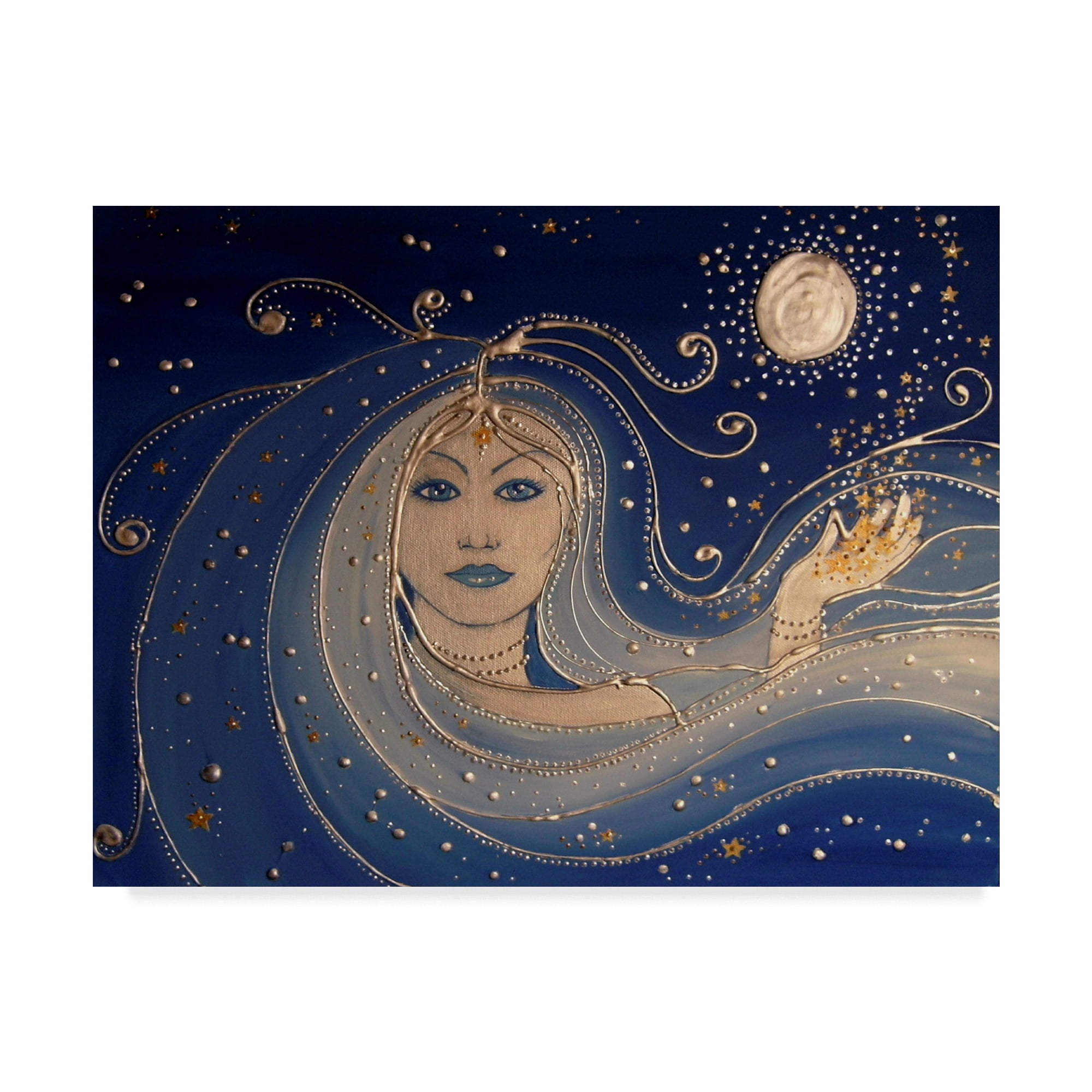 Trademark Fine Art 'Goddess Of Night' Canvas Art by Angie Livingstone