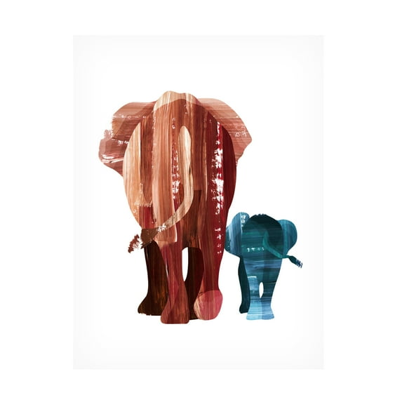 Trademark Fine Art Goed Blauw A Walk Together Canvas Wall Art