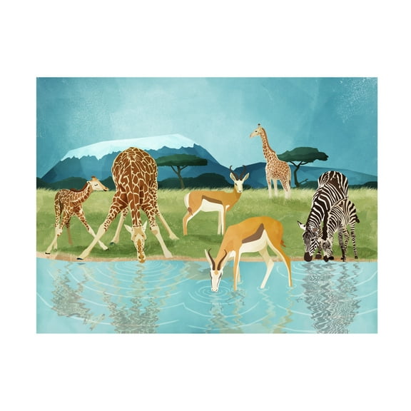 Trademark Fine Art Goed Blauw Savannah Canvas Wall Art