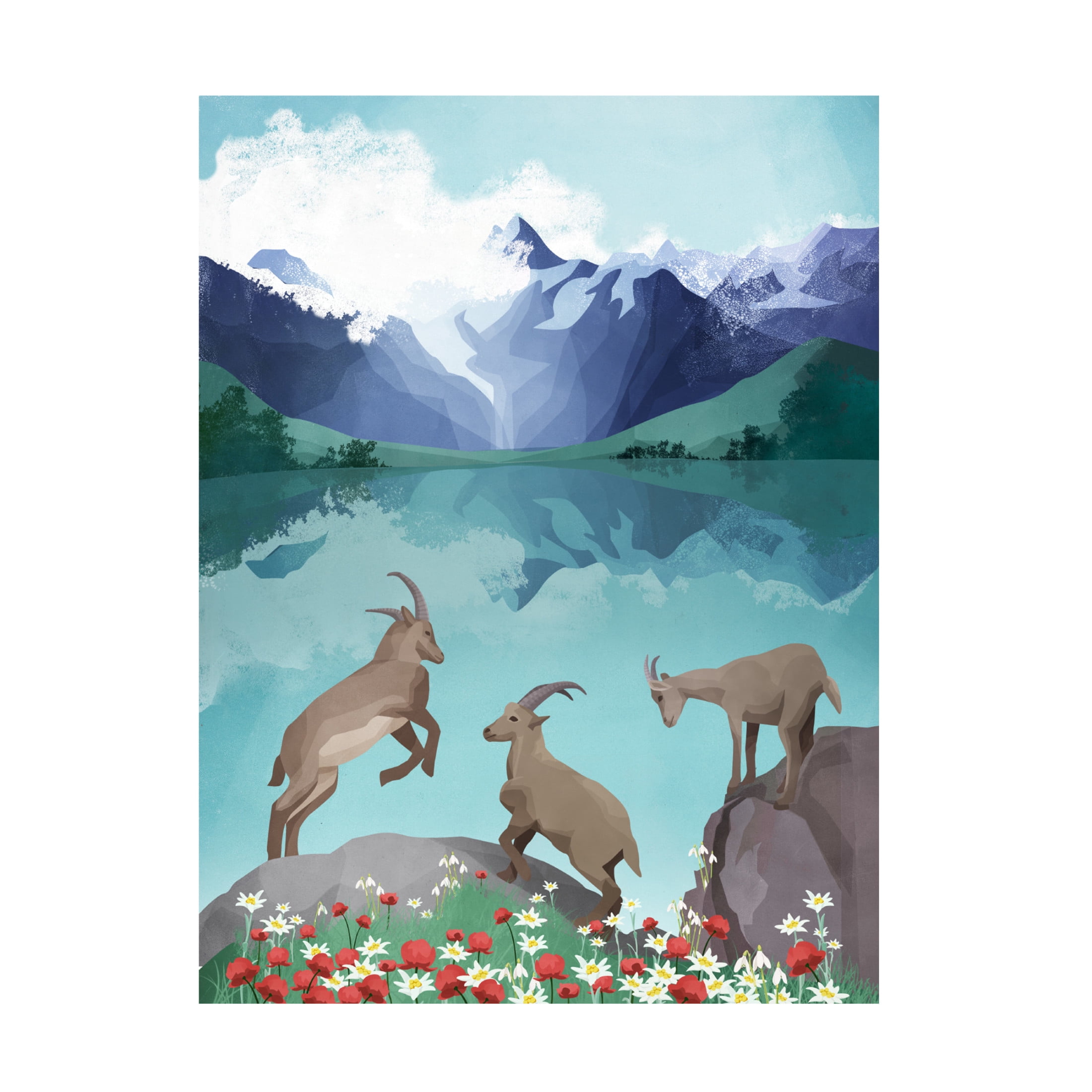 Trademark Fine Art Goed Blauw The Hills Are Alive Canvas Wall Art