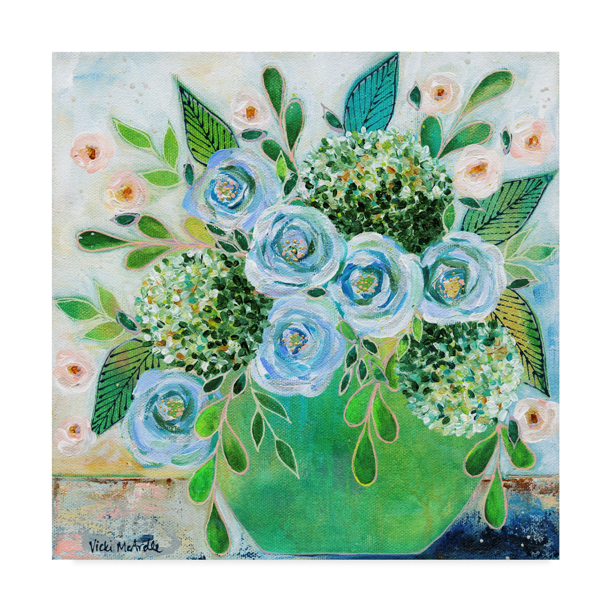 Trademark Fine Art 'Going Home Flowers' Canvas Art by Vicki Mcardle Art