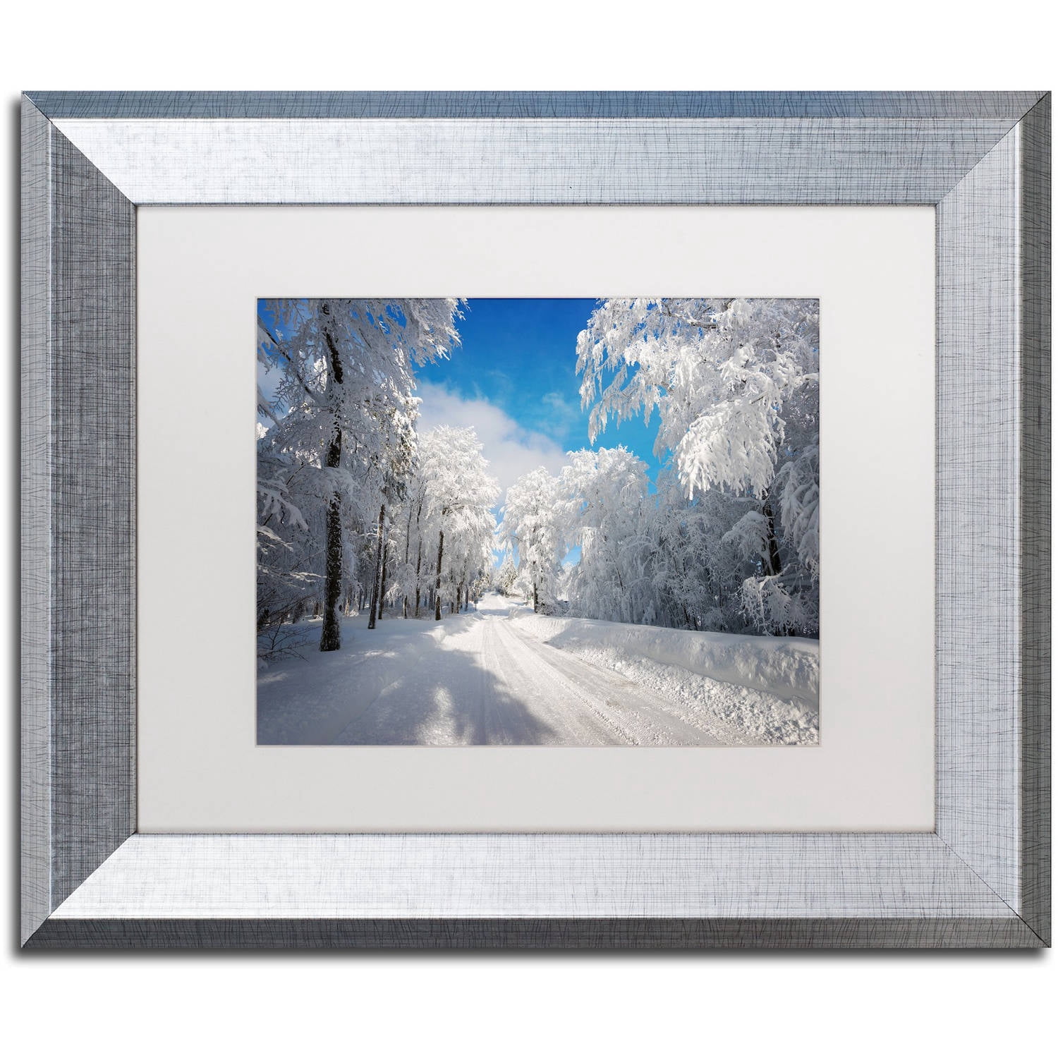 Trademark Fine Art "Going Nowhere" Canvas Art by Philippe Sainte-Laudy, White Matte, Silver Frame