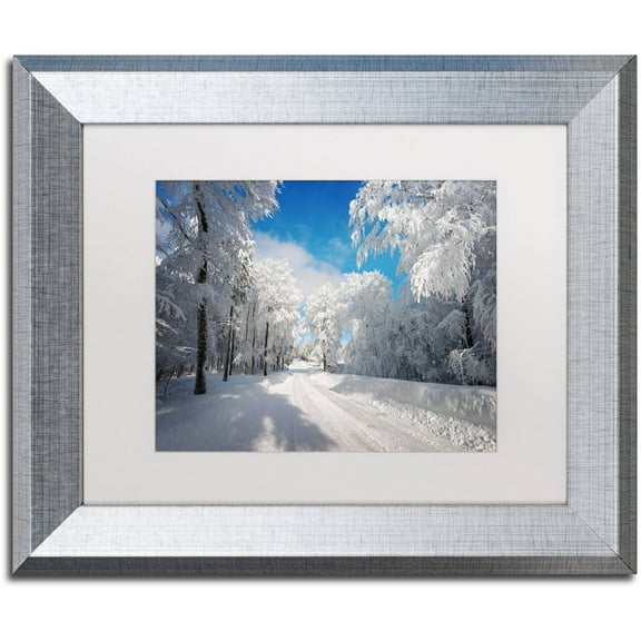 Trademark Fine Art "Going Nowhere" Canvas Art by Philippe Sainte-Laudy, White Matte, Silver Frame