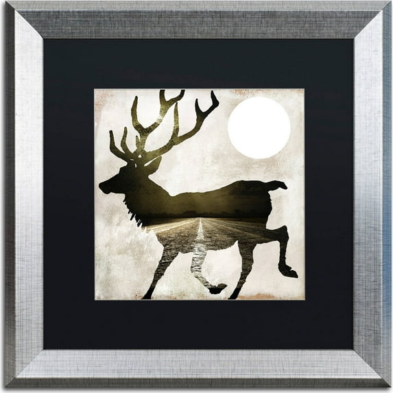Trademark Fine Art "Going Wild I" Canvas Art by Color Bakery, Black Matte, Silver Frame