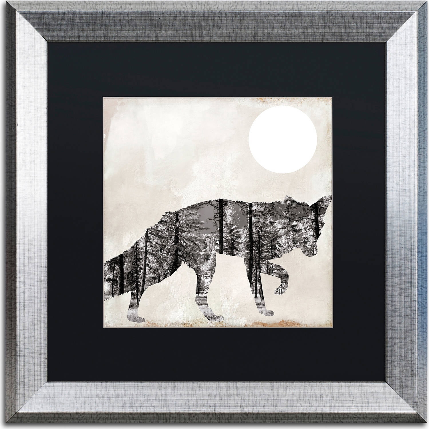 Trademark Fine Art "Going Wild VII" Canvas Art by Color Bakery, Black Matte, Silver Frame