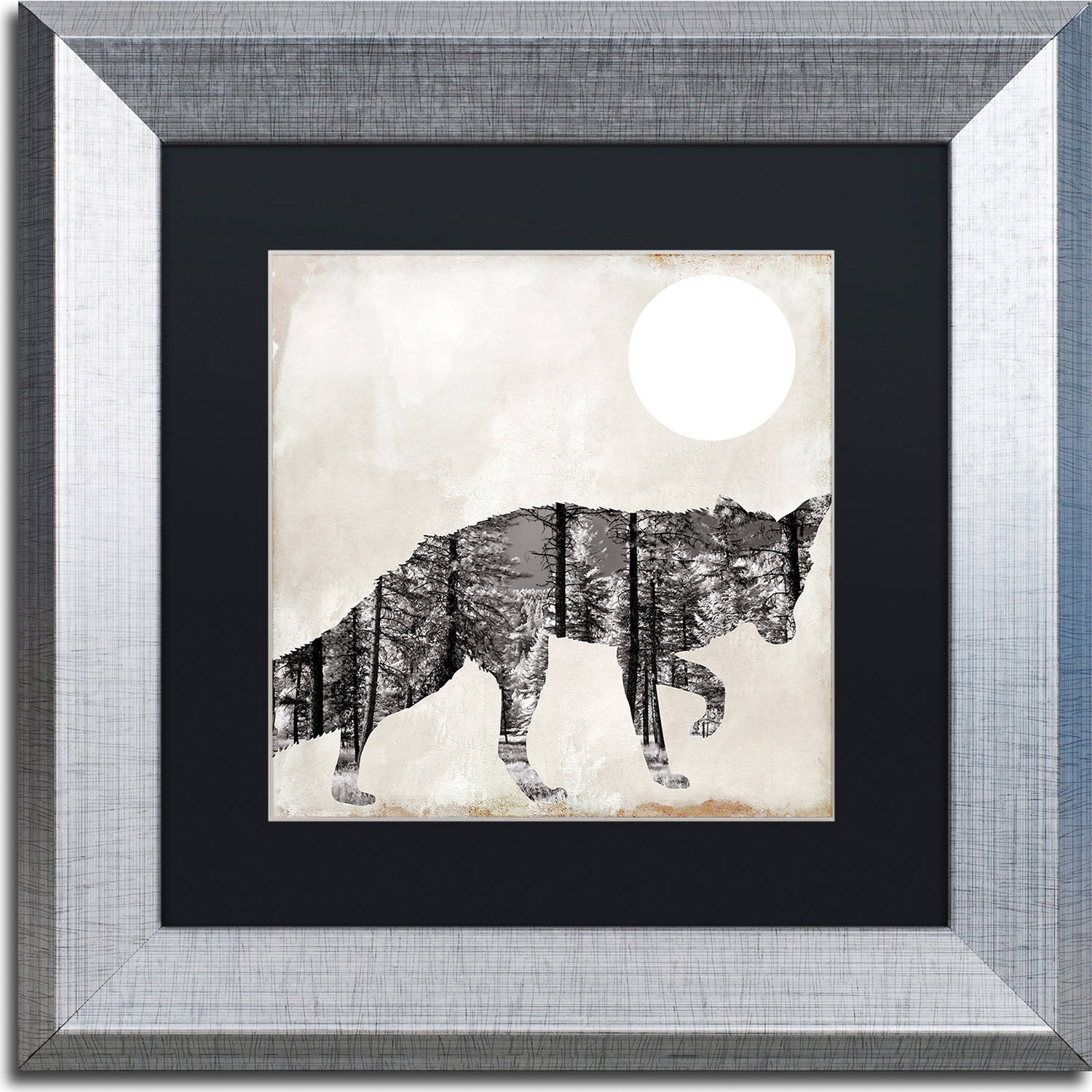 Trademark Fine Art "Going Wild VII" Canvas Art by Color Bakery, Black Matte, Silver Frame