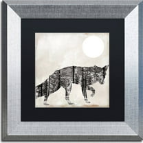 Trademark Fine Art "Going Wild VII" Canvas Art by Color Bakery, Black Matte, Silver Frame