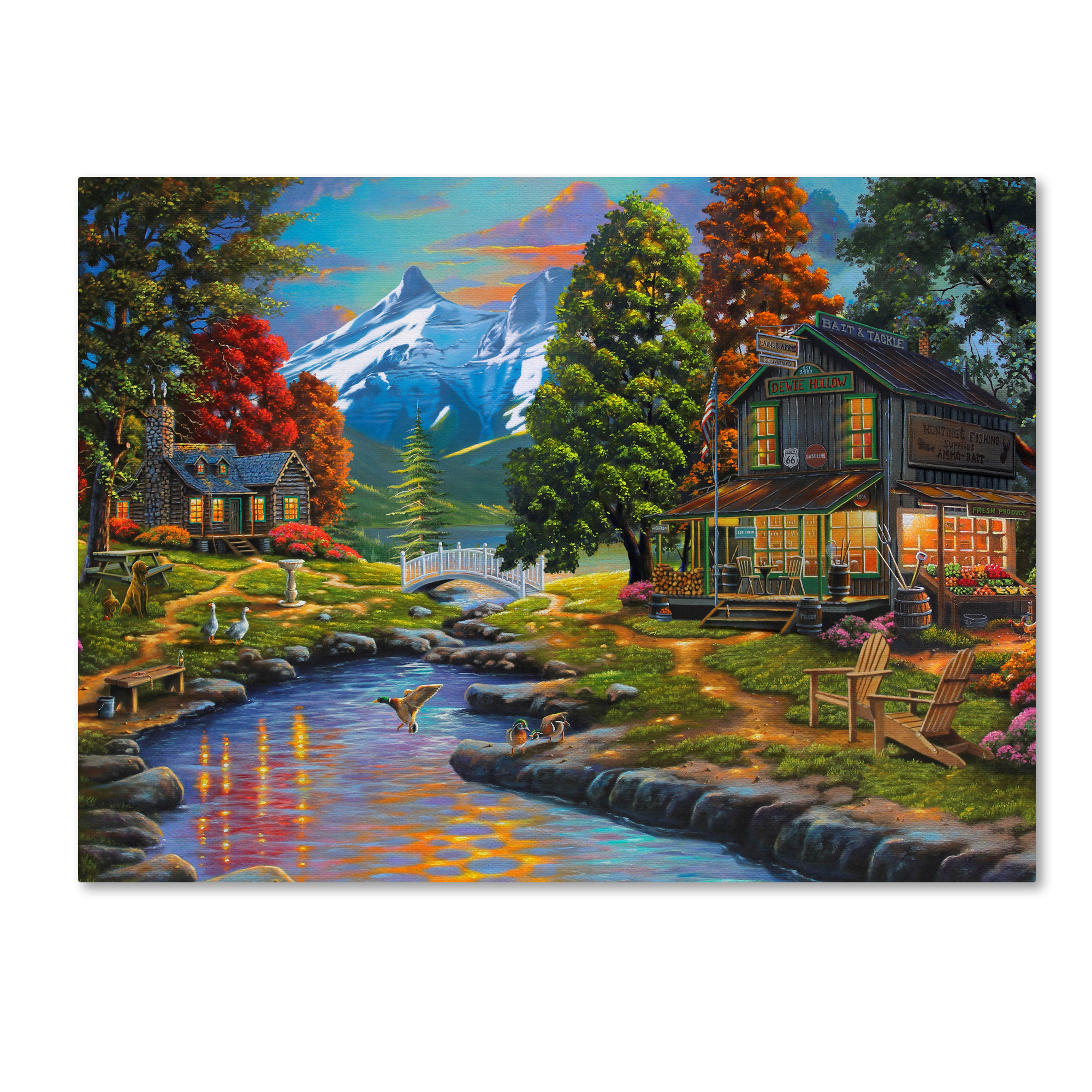 Trademark Fine Art 'Going to the Sun View' Canvas Art by Geno Peoples