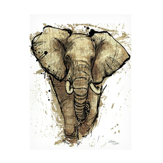 Trademark Fine Art 'Gold Africa I on White Crop' Canvas Art by Wellington Studio
