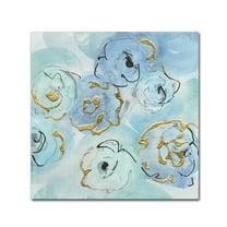 Trademark Fine Art 'Gold Edged Teal II' Canvas Art by Chris Paschke