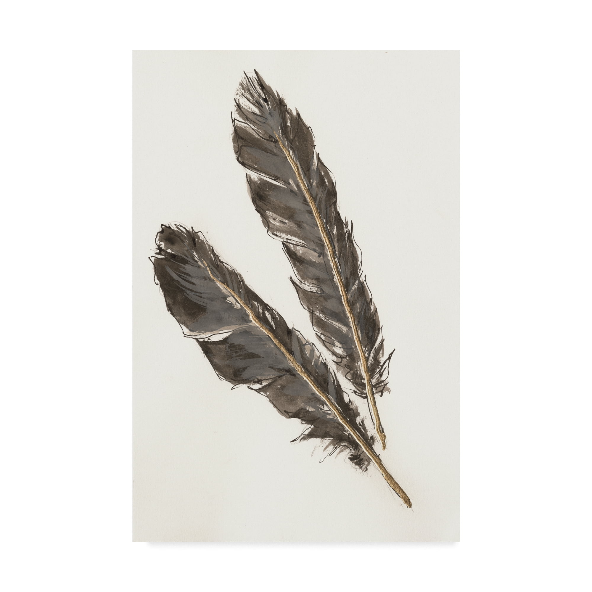 Trademark Fine Art 'Gold Feathers III' Canvas Art by Chris Paschke