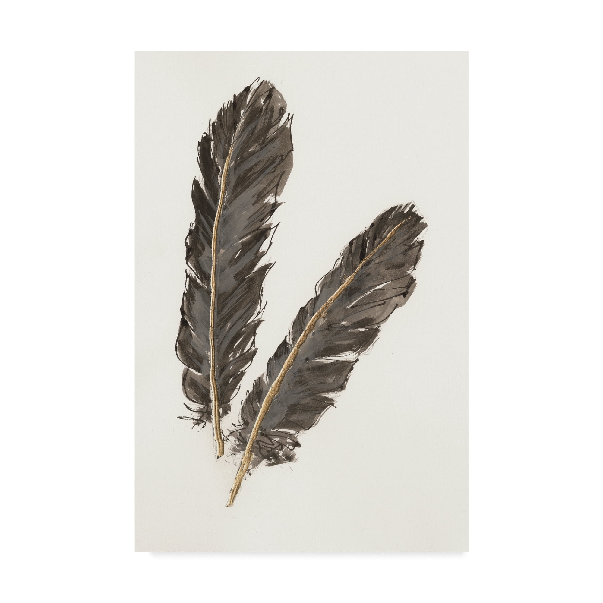 Trademark Fine Art 'Gold Feathers IV' Canvas Art by Chris Paschke