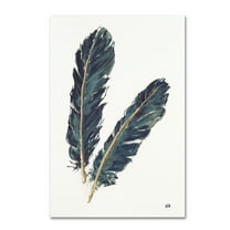 Trademark Fine Art 'Gold Feathers IV Indigo' Canvas Art by Chris Paschke