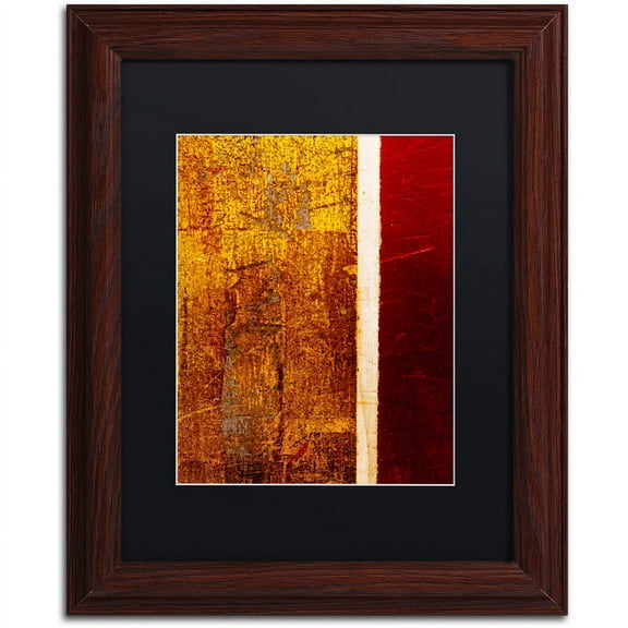 Trademark Fine Art "Gold Flakes" Canvas Art by Claire Doherty, Black Matte, Wood Frame