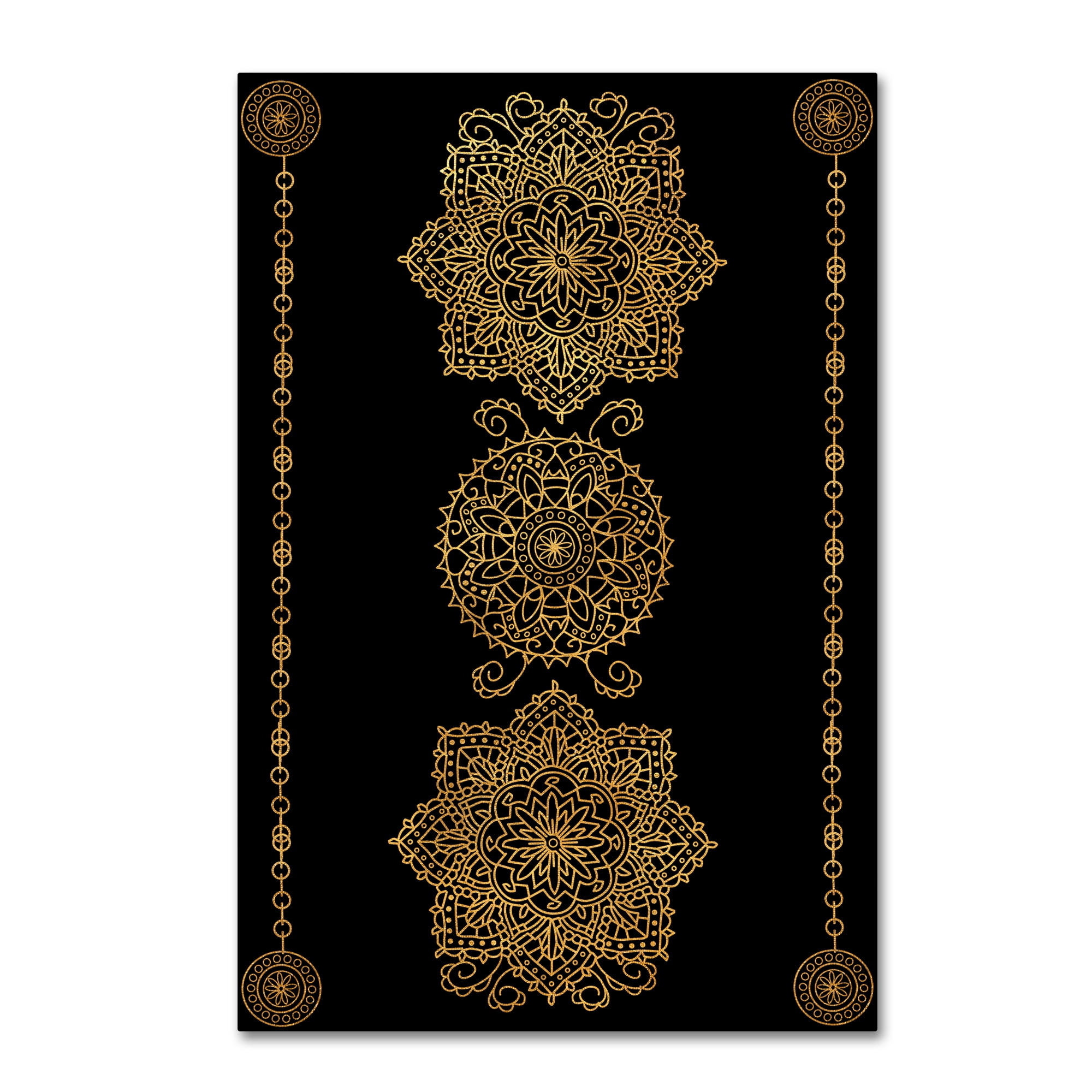 Trademark Fine Art 'Gold Medalions' Canvas Art by Lisa Powell Braun