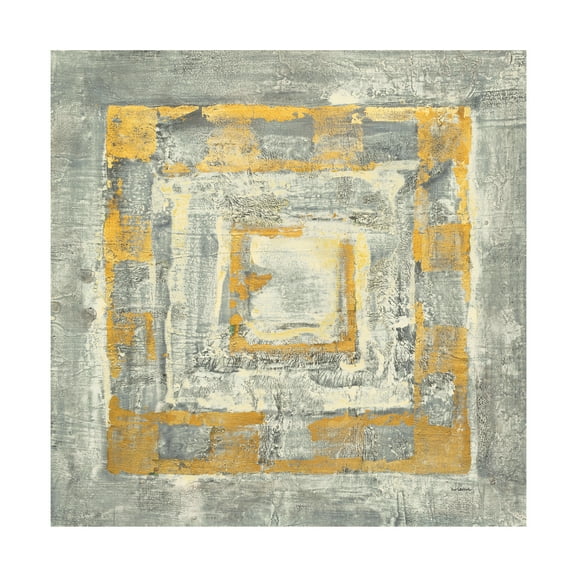 Trademark Fine Art 'Gold Tapestry Ii Gold And White' Canvas Art by Albena Hristova