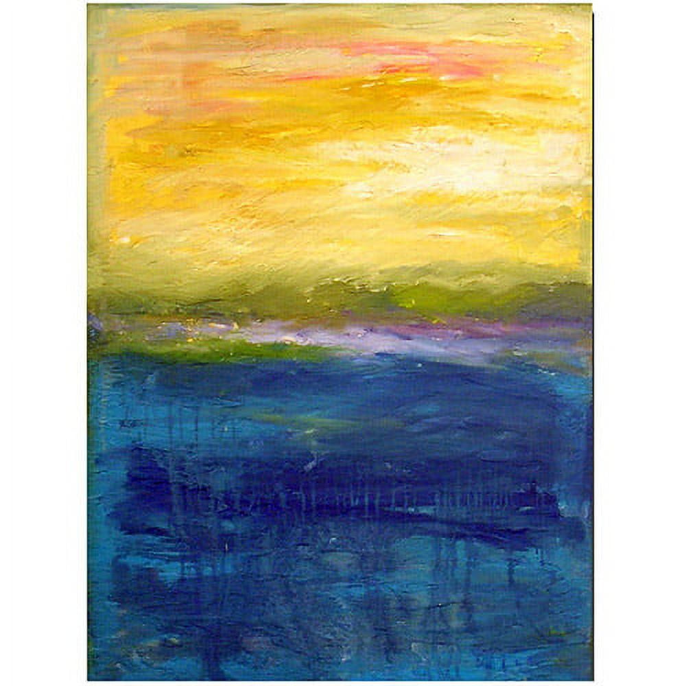 Trademark Fine Art "Gold and Pink Abstract" by Michelle Calkins