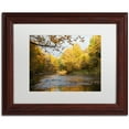 thumbnail image 1 of Trademark Fine Art "Golden Autumn River" Canvas Art by Kurt Shaffer, White Matte, Wood Frame, 1 of 1