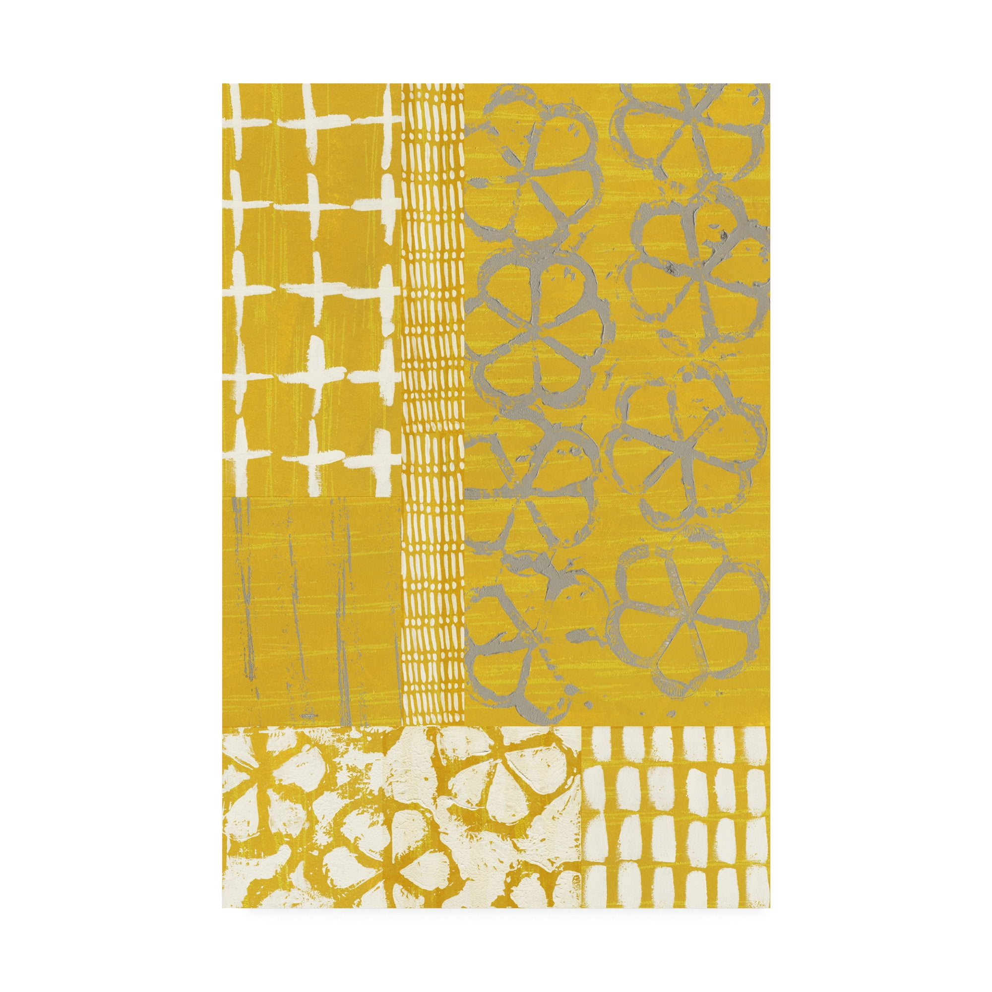 Trademark Fine Art 'Golden Block print II' Canvas Art by Chariklia Zarris