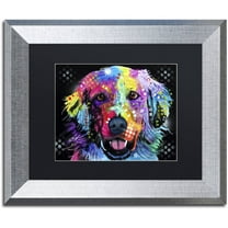 Trademark Fine Art "Golden" Canvas Art by Dean Russo, Black Matte, Silver Frame