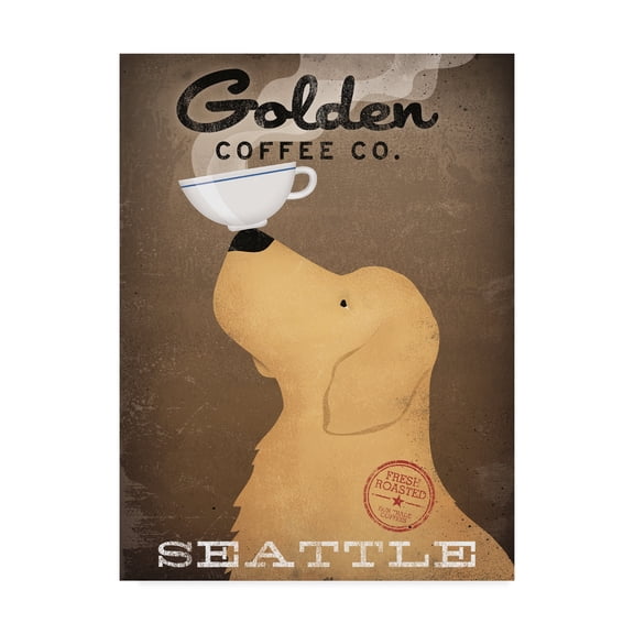 Trademark Fine Art 'Golden Coffee Co Seattle' Canvas Art by Ryan Fowler