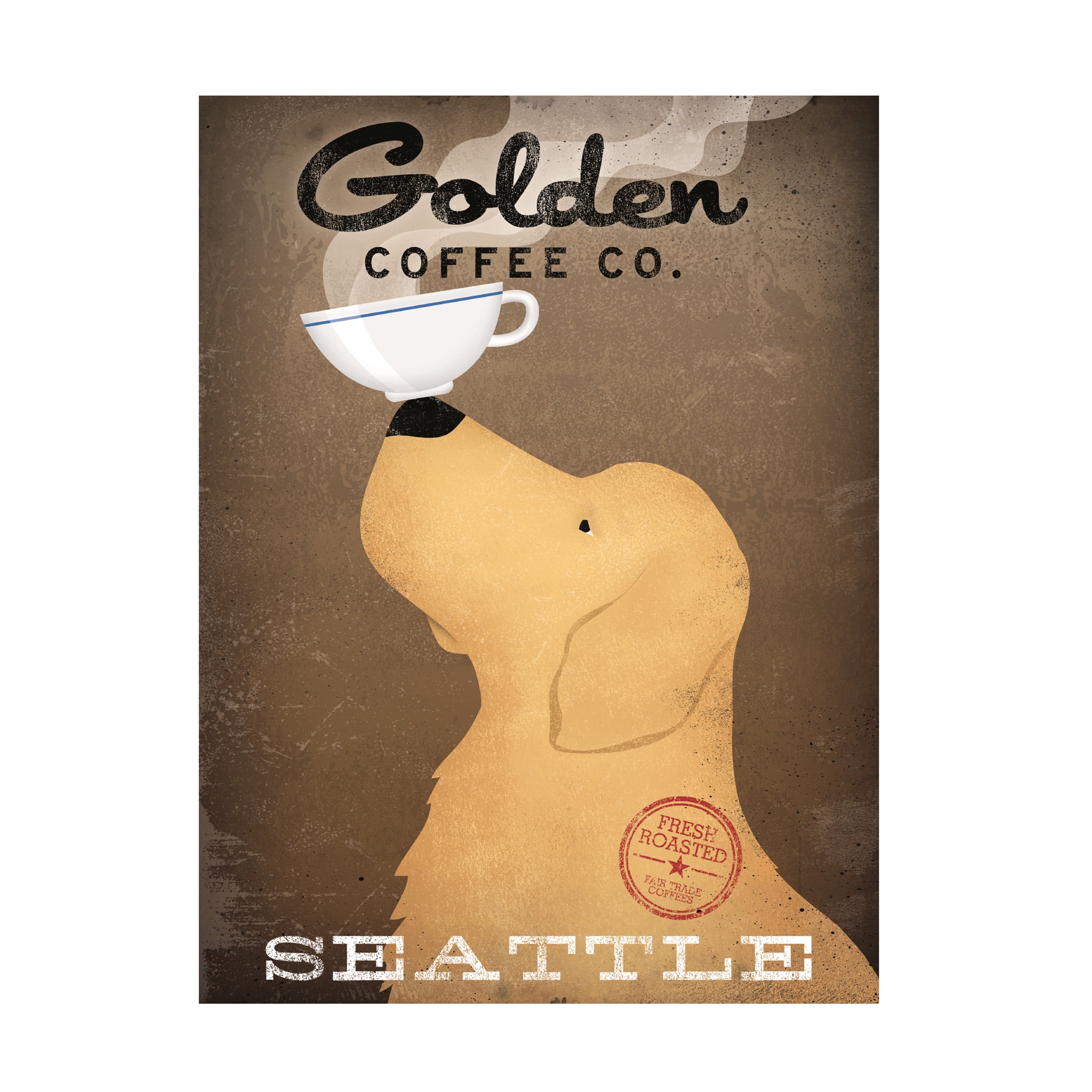 Trademark Fine Art 'Golden Coffee Co Seattle' Canvas Art by Ryan Fowler