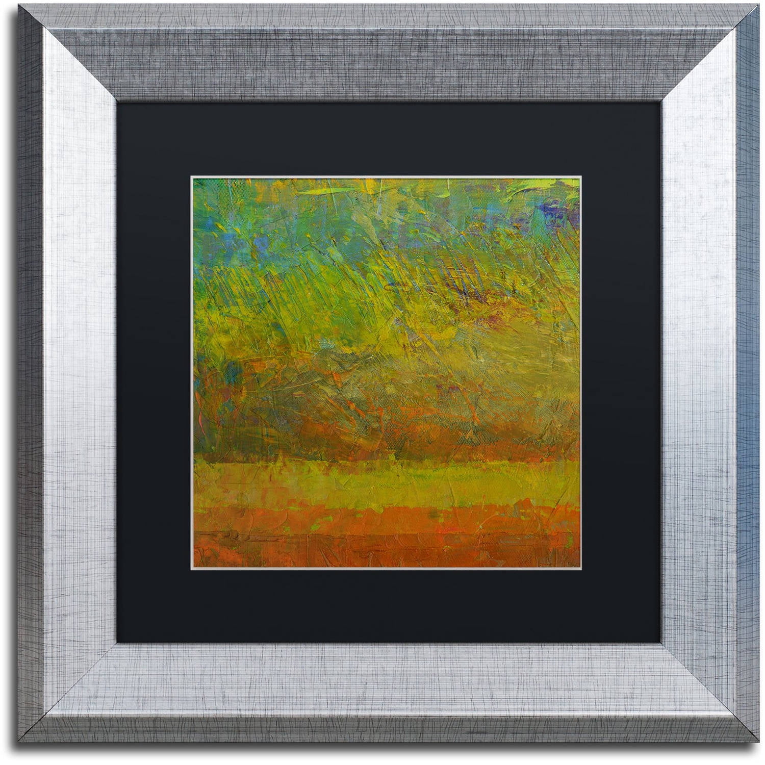 Trademark Fine Art "Golden Dawn" Canvas Art by Michelle Calkins, Black Matte, Silver Frame