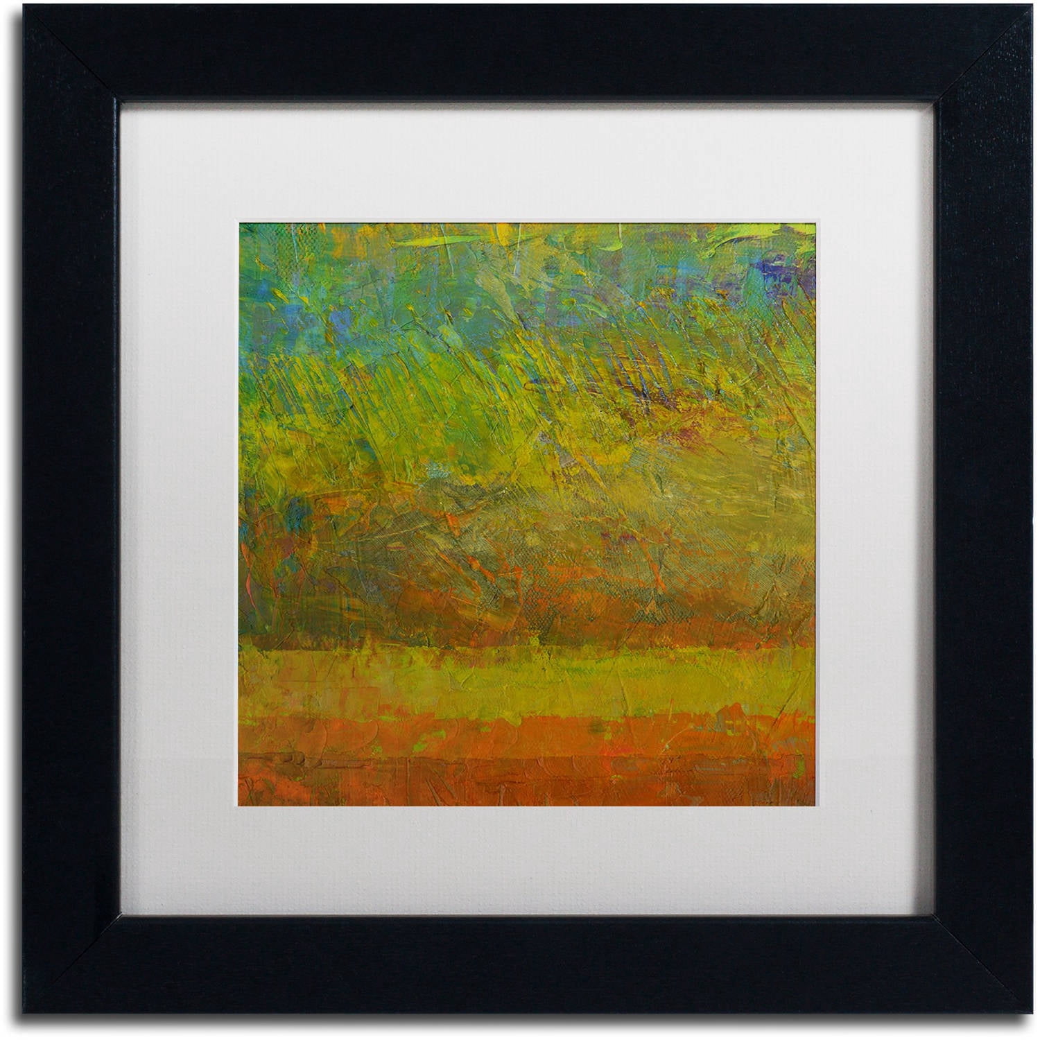 Trademark Fine Art "Golden Dawn" Canvas Art by Michelle Calkins, White Matte, Black Frame