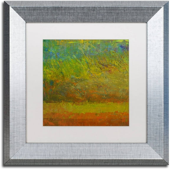 Trademark Fine Art "Golden Dawn" Canvas Art by Michelle Calkins, White Matte, Silver Frame
