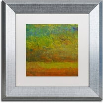 Trademark Fine Art "Golden Dawn" Canvas Art by Michelle Calkins, White Matte, Silver Frame