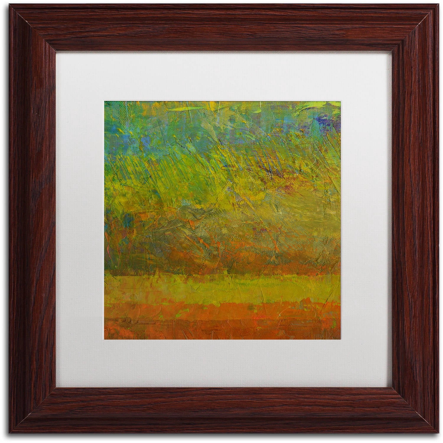 Trademark Fine Art "Golden Dawn" Canvas Art by Michelle Calkins, White Matte, Wood Frame