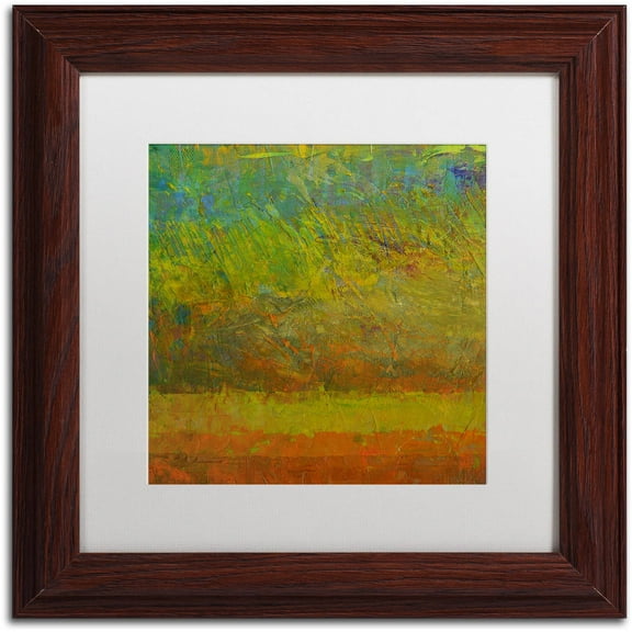 Trademark Fine Art "Golden Dawn" Canvas Art by Michelle Calkins, White Matte, Wood Frame
